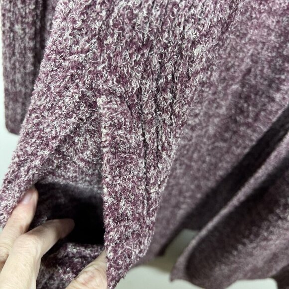 Barefoot Dreams Cozychic Lite Montecito Cardi Cardigan Wrap Heathered‎ Plum Sz M - Picture 6 of 12